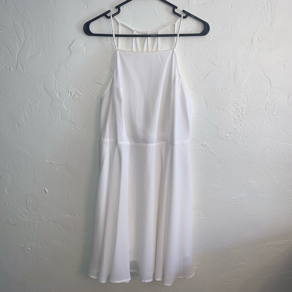 BP White Strapped Backless Dress